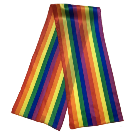 3pcs Rainbow Stripe Set - Tie + Scarf + Wristbands (Gay Pride/LGBT Party)