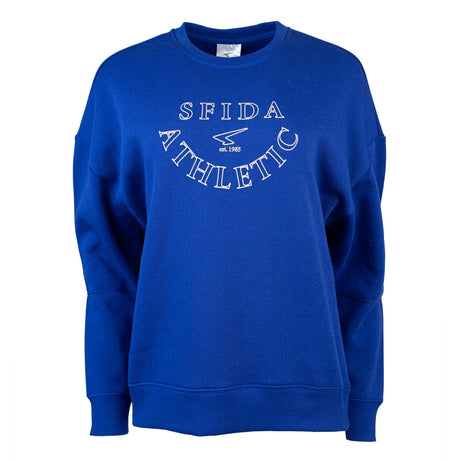 Sfida Liza Womens Crew Neck Sweatshirt - Electric Cobalt (Oversized Fleece Jumper) - ELECTRIC COBALT