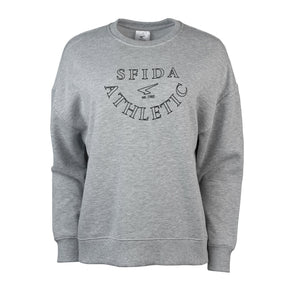 Sfida Liza Womens Crew Neck Sweatshirt - Grey Marle (Oversized Fleece Jumper) - GREY MARLE