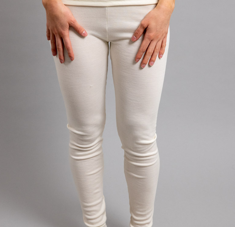 Thermo Fleece Ladies Merino Wool Blend Long Janes - Beige (Thermal Pants Long Johns Underwear)