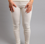 Thermo Fleece Ladies Merino Wool Blend Long Janes - Beige (Thermal Pants Long Johns Underwear)