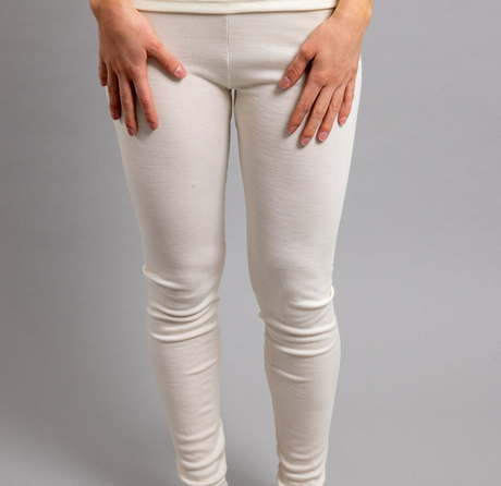Thermo Fleece Ladies Merino Wool Blend Long Janes - Beige (Thermal Pants Long Johns Underwear)