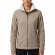 Womens Sherpa Fur Coral Fleece Zip-Up Winter Jacket in Mocha (400gsm)