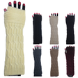 ARM WARMERS Knitted Long Fingerless Gloves Winter Mitten Cover Womens Party