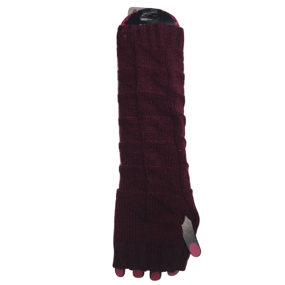 ARM WARMERS Knitted Long Fingerless Gloves Winter Mitten Cover Womens Party - Grey