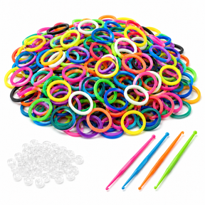 1200 LOOM BANDS Rubber Refill Kit DIY Magical Bracelet 48 S Clips 4 Hooks Bandz - Rainbow
