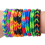 2400pcs Mixed Colours Loom Bands Kit - Kids DIY Rubber Bracelet Craft Set w/ 96 S Clips & 8 Hooks