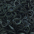 4800pcs Loom Bands Rubber Refill Kit - DIY Bracelet Making w/ 192 S-Clips and 16 Hooks - Plain Black
