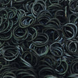 4800 LOOM BANDS Rubber Refill Kit DIY Magical Bracelet 192 S Clips 16 Hooks BULK - Plain Black - Plain Black
