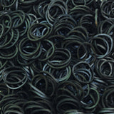 4800 LOOM BANDS Rubber Refill Kit DIY Magical Bracelet 192 S Clips 16 Hooks BULK - Plain Black - Plain Black