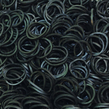 4800pcs Black Loom Bands Refill Kit Bulk Pack - Kids DIY Rubber Bracelet w/ 192 S-Clips & 16 Hooks