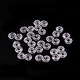 4800 LOOM BANDS Rubber Refill Kit DIY Magical Bracelet 192 S Clips 16 Hooks BULK - Plain Black