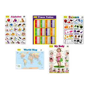 5-Pack Large "Classroom Starter" Educational Posters - 73x52cm (Printed by Pumpkin Queen)