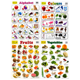 4-Pack Large "Kindergarten Ready" Educational Posters - 73x52cm (Printed by Pumpkin Queen)