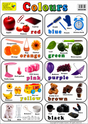 Large "Colours" Educational Poster - 73x52cm Size - Portrait (Printed by Pumpkin Queen)