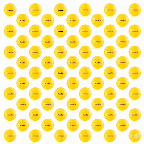 50x LUFT "Arrow 26" Indoor Pickleball Balls Bulk - Yellow
