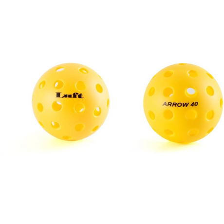 50x LUFT "Arrow 40" Outdoor Pickleball Balls Bulk - Yellow (USA Pickleball Approved)