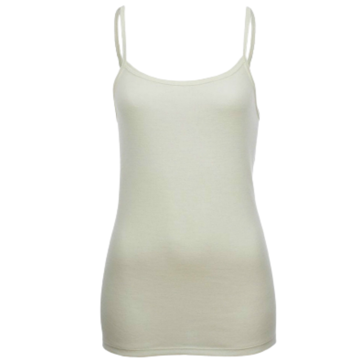 Ladies Pure Wool Thermal CAMISOLE Singlet Top Warm Winter Underwear Thermals - Natural