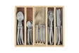 Laguiole Silhouette 24pc Stainless Steel Cutlery Set Dining in Silver