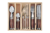 Laguiole Silhouette 24pc Cutlery Set Knife Fork Spoon in Wooden Box