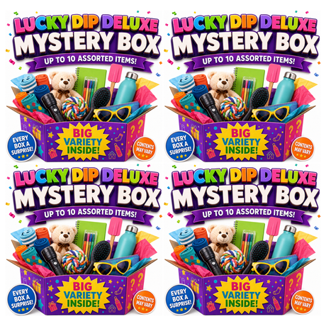 4x Lucky Dip Deluxe Mystery Box Bulk Pack - Assorted Gifts & Products