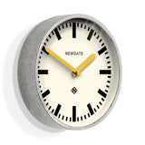 Newgate Luggage Wall Clock - Galvanised Yellow Hands