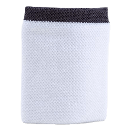 Babolat Logo Jumbo Wristband - White/Dark Grey (2 Pack)