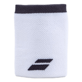 Babolat Logo Jumbo Wristband - White/Dark Grey (2 Pack)