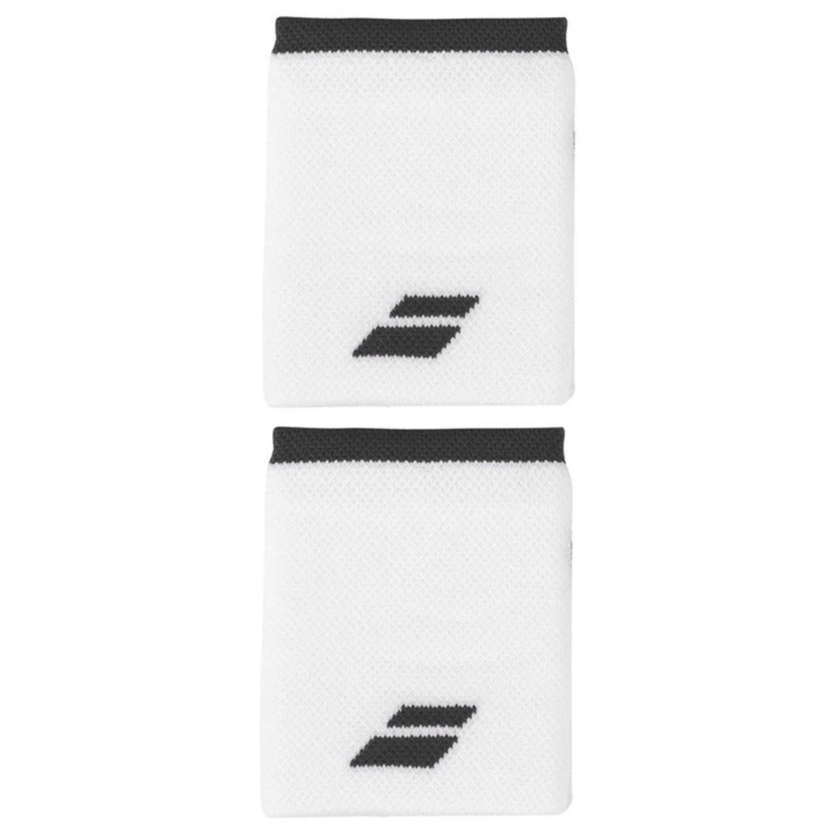 Babolat Logo Jumbo Wristband - White/Dark Grey (2 Pack)
