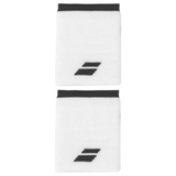 Babolat Logo Jumbo Wristband - White/Dark Grey (2 Pack)