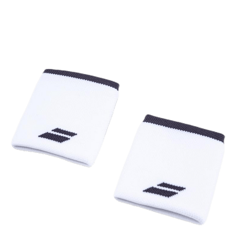 Babolat Logo Jumbo Wristband - White/Dark Grey (2 Pack)