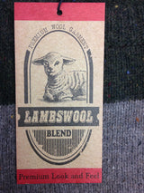 Mens Lambs Wool Knit Pullover Jumper - Deep Red (Half Zip Crew Neck Sweater)