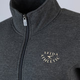 Sfida Lynne Womens Fleece Full Zip Jacket - Charcoal Marle (Stand Collar Track Top)