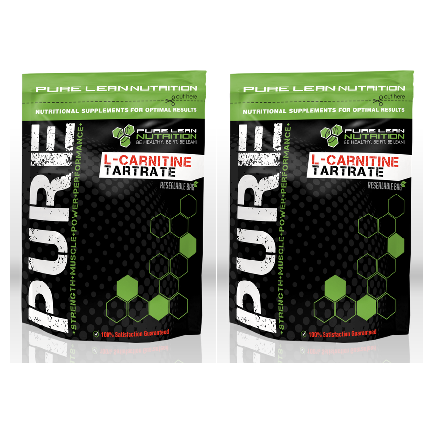 2x 100g Pure Lean Nutrition Premium Grade L-Carnitine Tartrate Pack (Weight Loss, Fat Burning & Energy)