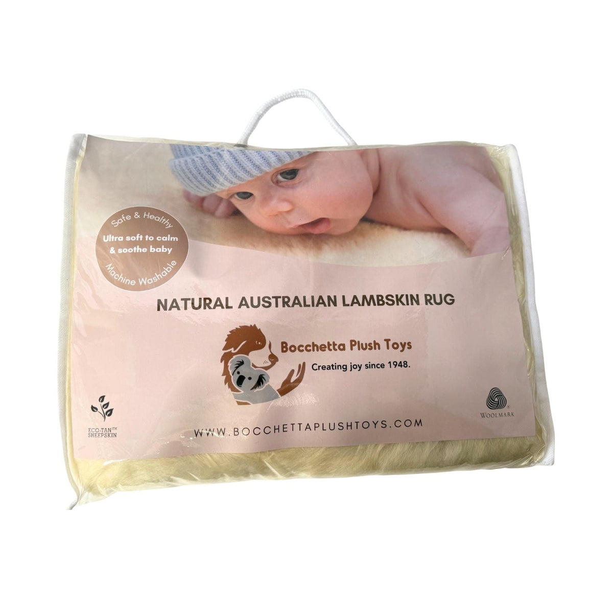 Bocchetta Lambskin Baby Rug (Genuine Wool Nursery Play Mat)