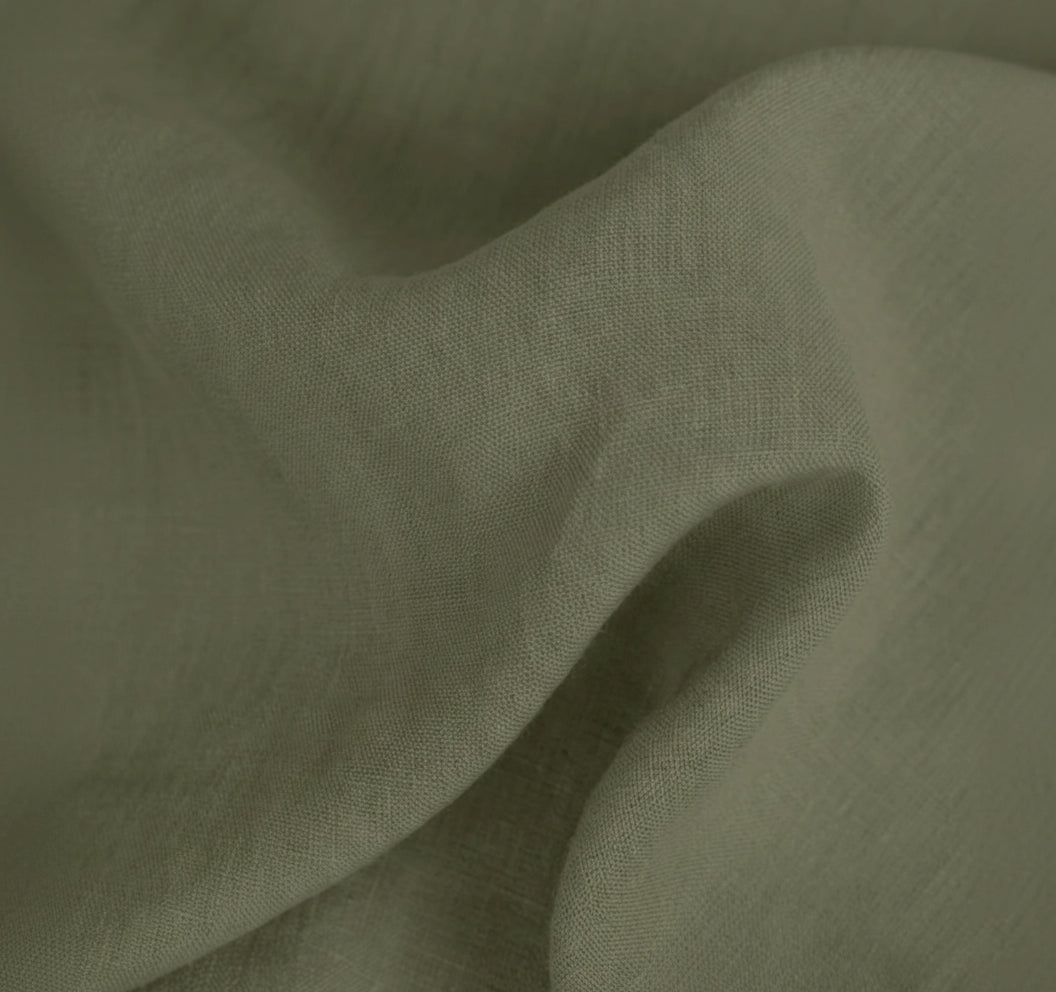 Renee Taylor Washed Linen Cotton Quilt Cover Set - Leaf