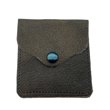 Jacaru 5538 Square Kangaroo Leather Coin Purse - 7 x 7cm (Made in Australia) - Brown