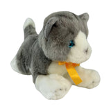 Bocchetta Leila 22cm Floppy Norwegian Forest Kitten Plush Toy - Grey/White (Realistic Stuffed Animal Cat Gift)