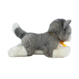 Bocchetta Leila 22cm Floppy Norwegian Forest Kitten Plush Toy - Grey/White (Realistic Stuffed Animal Cat Gift)