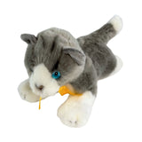 Bocchetta Leila 22cm Floppy Norwegian Forest Kitten Plush Toy - Grey/White (Realistic Stuffed Animal Cat Gift)