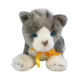 Bocchetta Leila 22cm Floppy Norwegian Forest Kitten Plush Toy - Grey/White (Realistic Stuffed Animal Cat Gift)