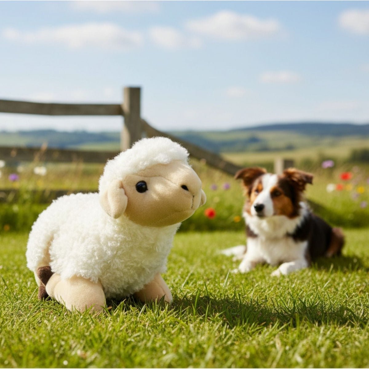 Bocchetta Lola 30cm Lying Sheep Plush Toy (Realistic Stuffed Animal Farm Gift)