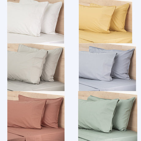 Renee Taylor Helena 300TC Stonewashed Cotton Percale Sheet Set - Redwood (Vintage Wash)