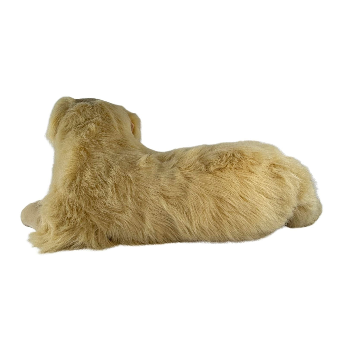 Bocchetta Luna 62cm Lying Golden Retriever with Satin Pocket Plush Toy (Realistic Stuffed Animal Dog Gift)