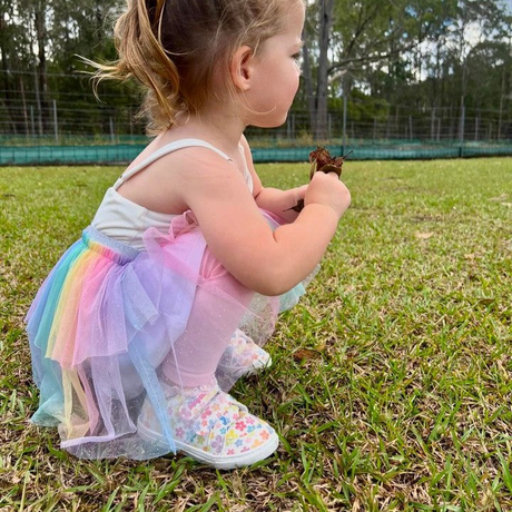BILLYCART Petal Girls Wide-Fit Barefoot First Walker Sneakers - Flower (Shoes/Boots)