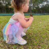 BILLYCART Barefoot Girls Wide-Fit First Walker Sneaker Shoes Sneakers in Flower Petal