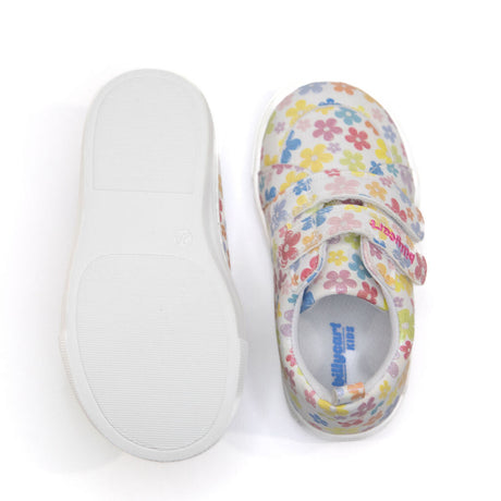 BILLYCART Barefoot Girls Wide-Fit First Walker Sneaker Shoes Sneakers in Flower Petal