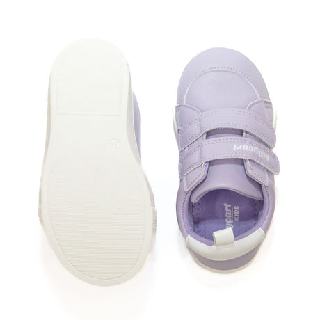 BILLYCART Barefoot Girls Wide-Fit First Walker Boots Shoes Sneakers in Purple Violet