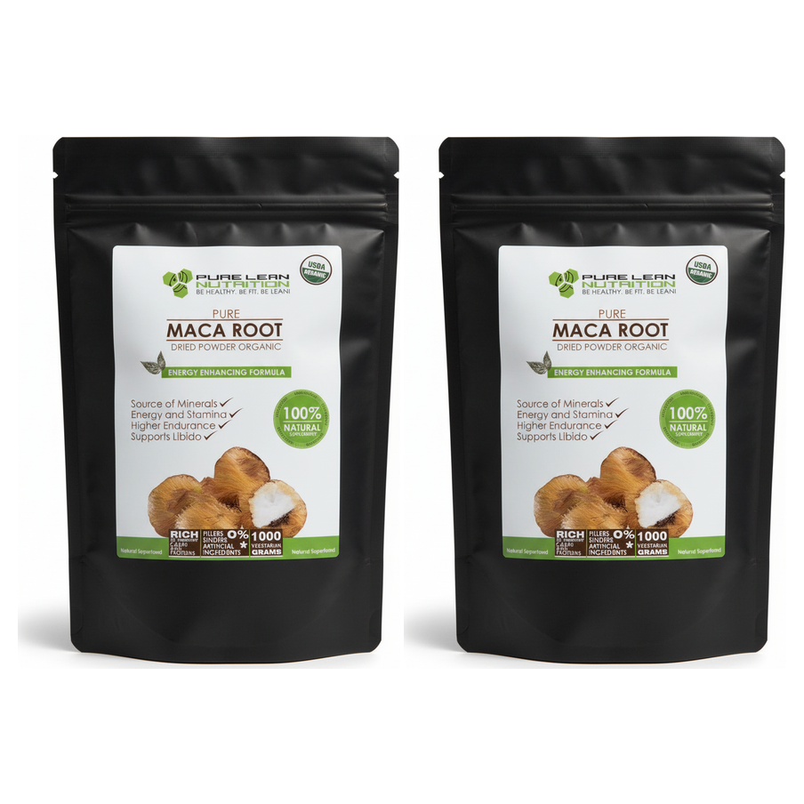 2x 1KG Pure Lean Nutrition Organic Maca Root Powder Pack - USDA Certified (Premium Superfood Made in Peru)