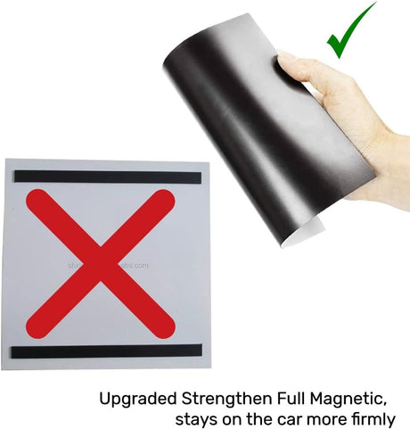 2x Magnetic RED L PLATES Car Window Signs 